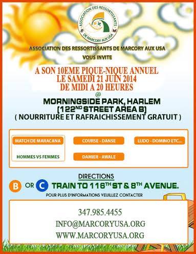 L'ARM vous invite  son 10eme Pique-Nique annuel le 21 Juin 2014 de Midi  20H