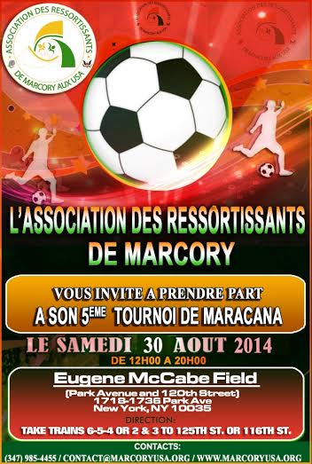 L'Association des Ressortissants de Marcory vous invite  son 5me Tournoi de Maracana ce Samedi 30 Aot de 12H A 20H