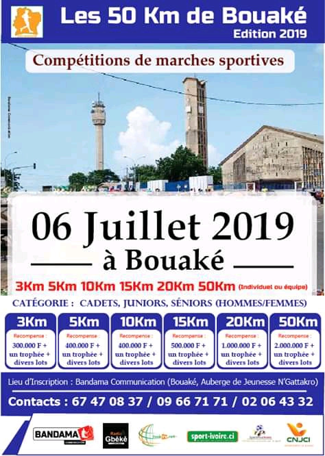 CTE D'IVOIRE/ 50 Kilomtres de marche dition 2019