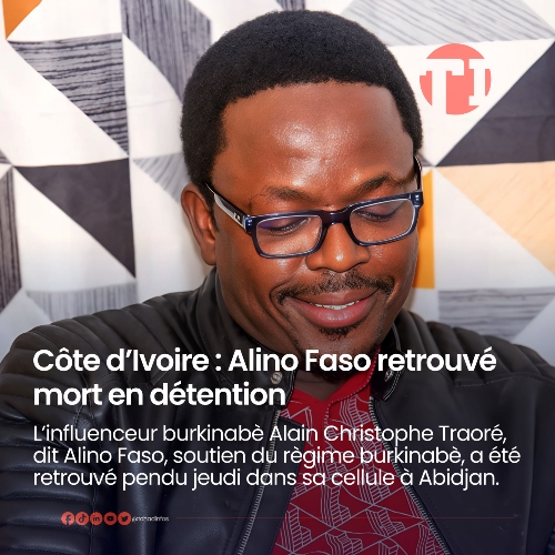 L'influenceur burkinab Alino Faso retrouv  pendu  dans sa cellule en Cte d'Ivoire