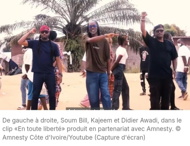 Kajeem, Soum Bill et Didier Awadi chantent pour la libert� d'expression en partenariat avec l'ONG Amnesty