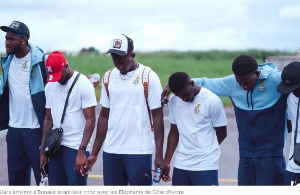 Les Black Stars arrivent � Bouak� avant leur choc avec les �l�phants de C�te d'Ivoire