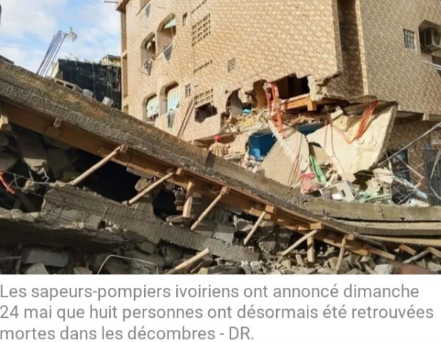 C�te d'Ivoire : huit morts dans l'effondrement d'un immeuble � Abidjan