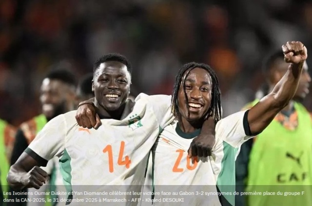 CAN-2025: la C�te d'Ivoire renverse le Gabon et arrache la premi�re place du groupe F