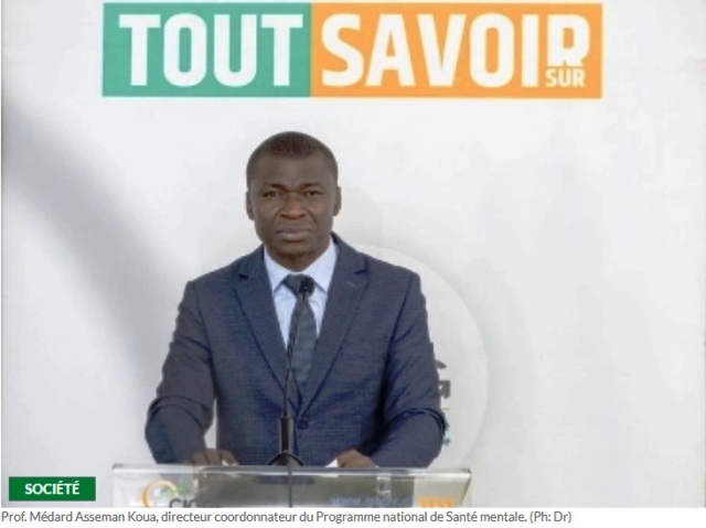 Sant� mentale : Plus de 3 millions de personnes susceptibles d'�tre touch�es en C�te d'Ivoire