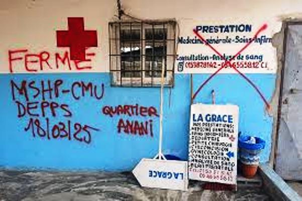 Cte d'Ivoire : 259 cliniques prives fermes  Abidjan dans le cadre de l'opration ''Zro clinique illgale d'ici 2025''
