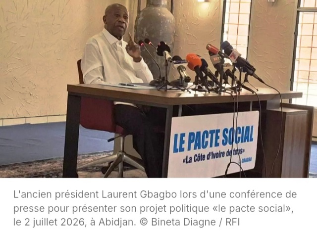 C�te d'Ivoire: l'ancien pr�sident Laurent Gbagbo pr�sente sa proposition de �Pacte social�