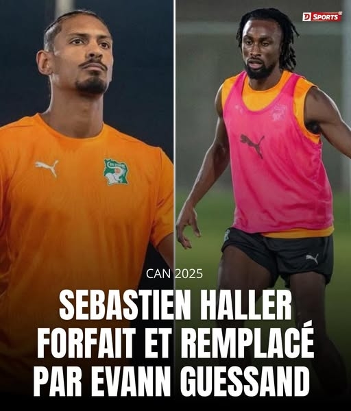 CAN 2025 : bless�, S�bastien Haller est forfait avec la C�te d'Ivoire, Guessand le remplace