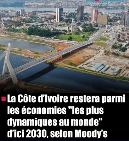 La C�te d'Ivoire restera parmi les �conomies ''les plus dynamiques au monde'' d'ici 2030, selon Moody's