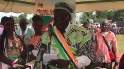 Evariste Mambly, dput de Facobly rend hommage  Madame la Ministre Kandia Camara
