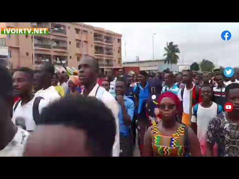 Bouak/Manifestation des tudiants, suite  plusieurs accidents de la circulation devant le campus